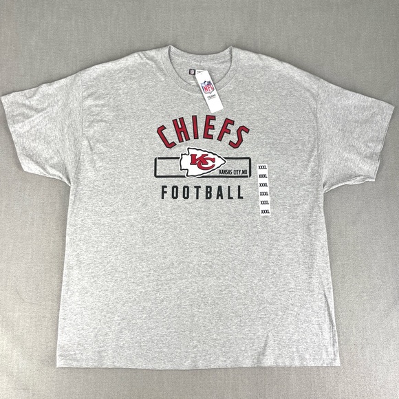 Kansas City Chiefs Shirt Size 3XL Gray NFL Football Tee XXXL Cotton NWT - Picture 5 of 12